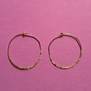 Gold hoop earrings